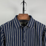 Afwan Premium Fancy Cotton Full Sleeve Shirt Navy blue - Image 5