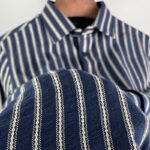 Afwan Premium Fancy Cotton Full Sleeve Shirt Navy blue - Image 4