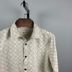 Afwan Premium Fancy Cotton Full Sleeve Shirt  Off-White