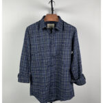 Afwan Premium Fancy Cotton Full Sleeve Shirt - Navy - Image 4