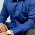 Afwan Exclusive Bamboo Cotton Shirt - Royal Blue - Image 4